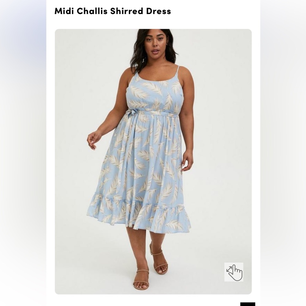 Midi challis shirted dress light blue torrid size 4